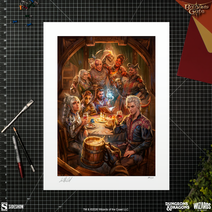 Sideshow Art Print: Baldurs Gate 3 - La taberna Elfsong Litografia