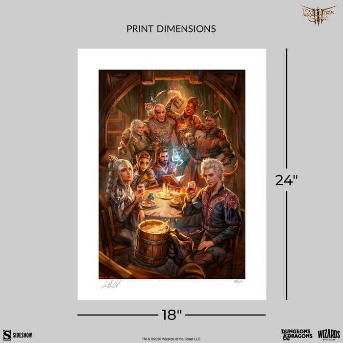 Sideshow Art Print: Baldurs Gate 3 - La taberna Elfsong Litografia