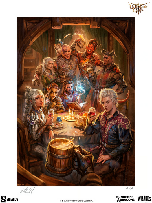 Sideshow Art Print: Baldurs Gate 3 - La taberna Elfsong Litografia