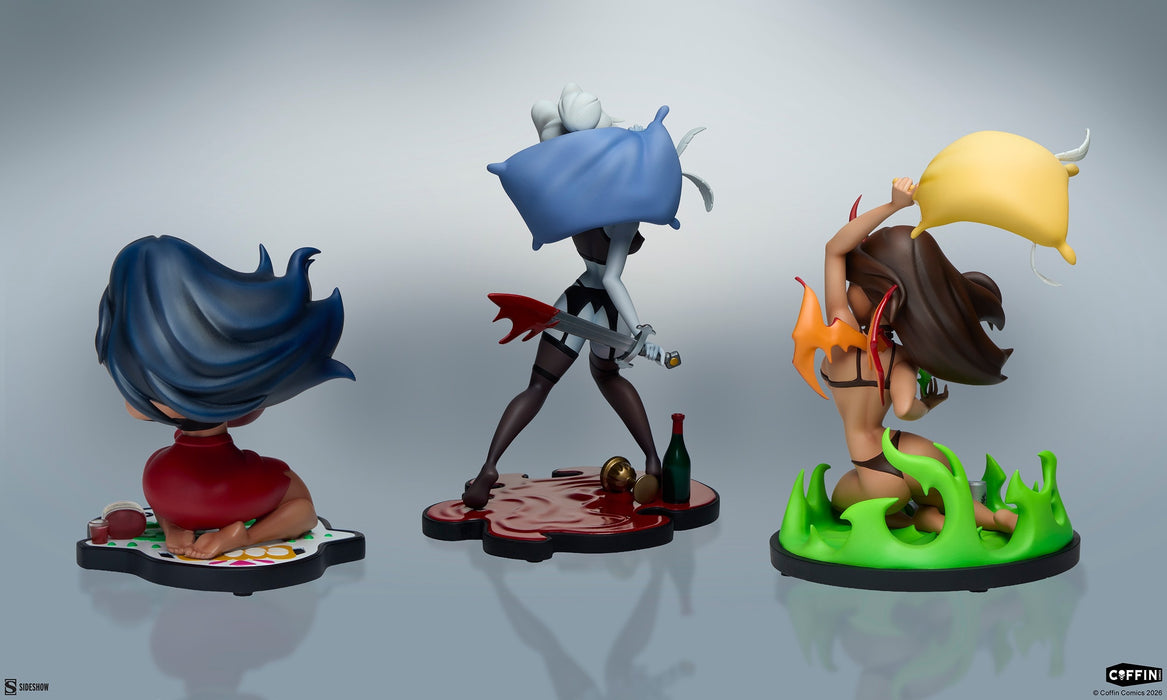 Sideshow Collectibles: Coffin Comics Sleepover In Hell - Lady Death, Hellwitch y La Muerta 3 Pack