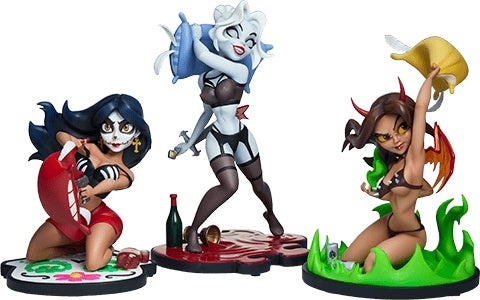 Sideshow Collectibles: Coffin Comics Sleepover In Hell - Lady Death, Hellwitch y La Muerta 3 Pack