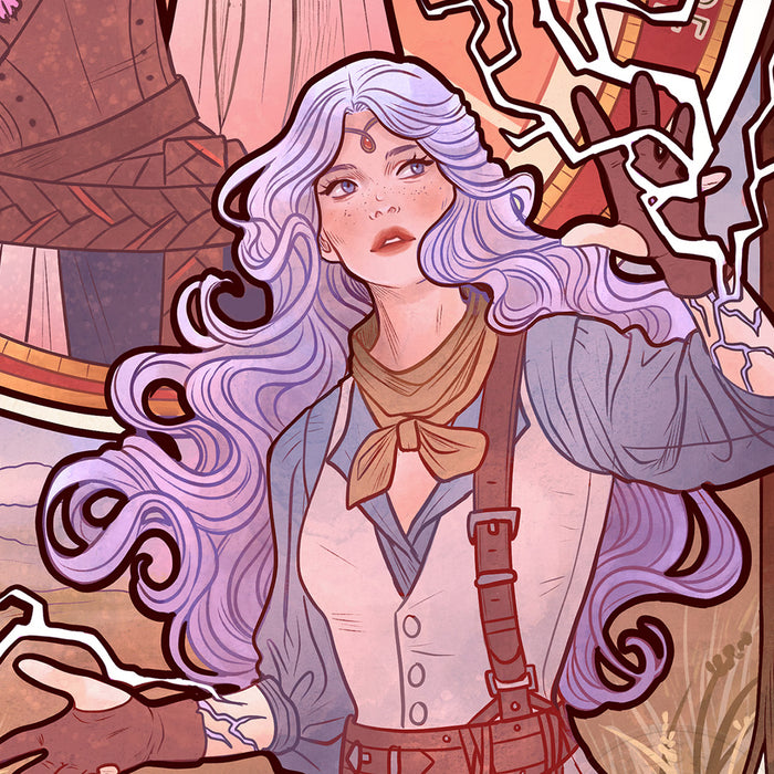 Sideshow Art Print: Critical Role 10 Aniversario - Laura Bailey Litografia