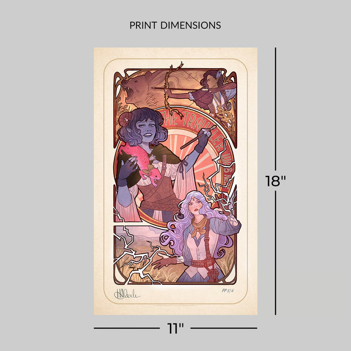 Sideshow Art Print: Critical Role 10 Aniversario - Laura Bailey Litografia