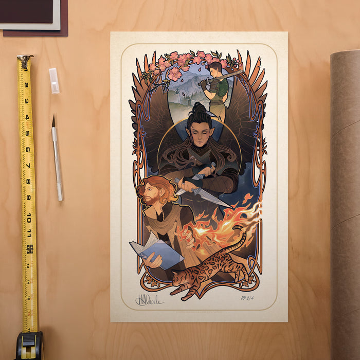 Sideshow Art Print: Critical Role 10 Aniversario - Liam O Brien Litografia