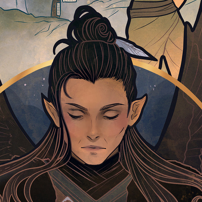 Sideshow Art Print: Critical Role 10 Aniversario - Liam O Brien Litografia