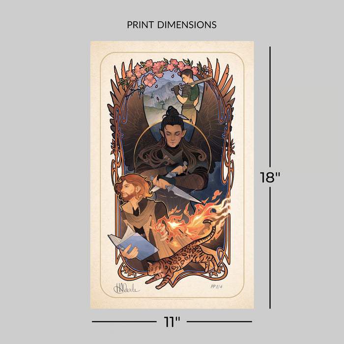 Sideshow Art Print: Critical Role 10 Aniversario - Liam O Brien Litografia