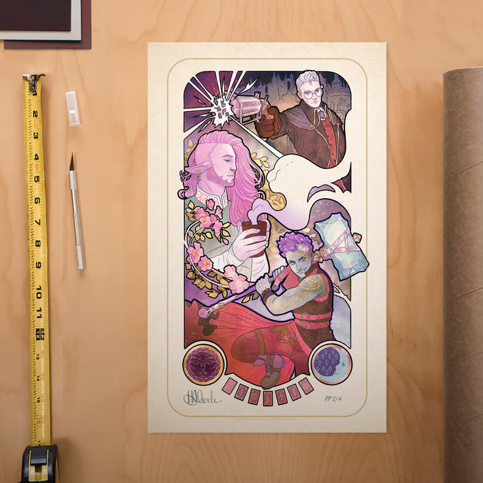 Sideshow Art Print: Critical Role 10 Aniversario - Taliesin Jaffe Litografia
