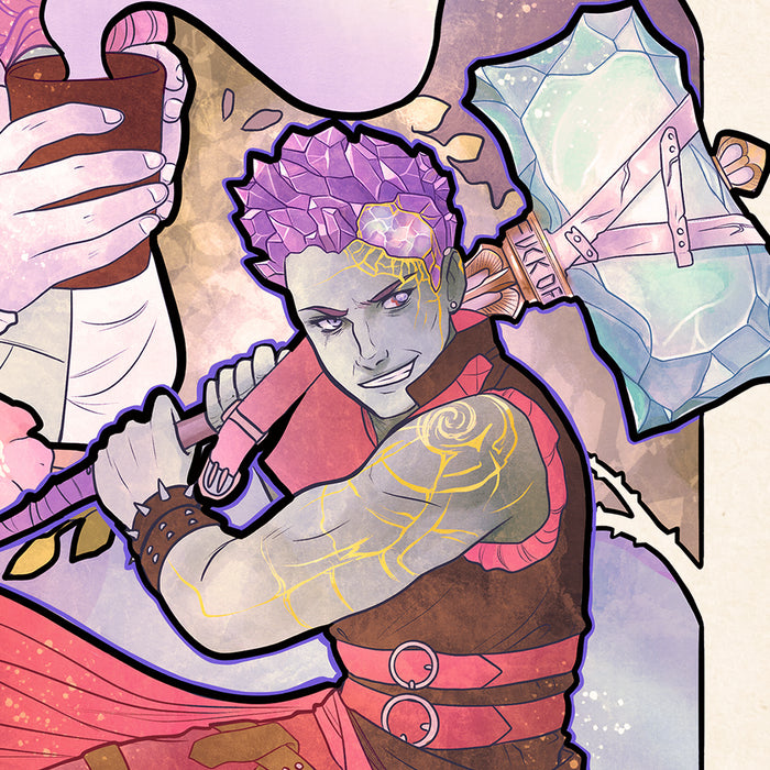 Sideshow Art Print: Critical Role 10 Aniversario - Taliesin Jaffe Litografia