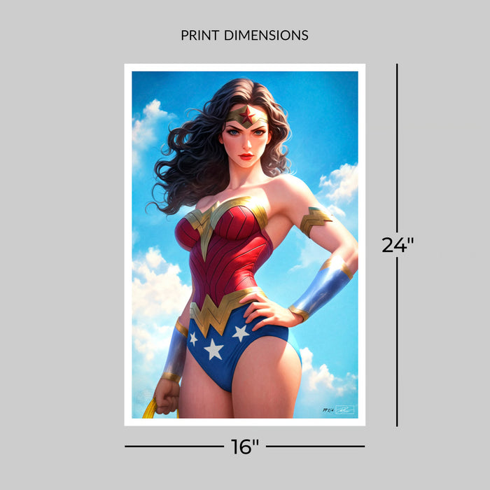 Sideshow Art Print: DC Comics Justice League Trinity - Wonder Woman Litografía