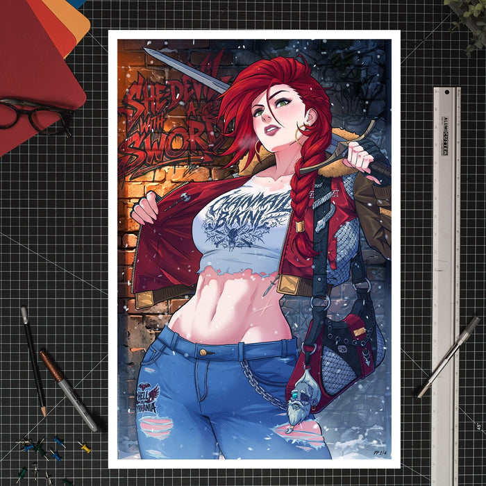 Sideshow Art Print: Marvel - Red Sonja Litografia