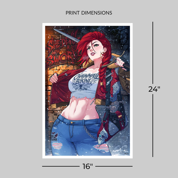 Sideshow Art Print: Marvel - Red Sonja Litografia