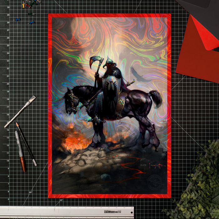 Sideshow Art Print: Death Dealer I - Rainbow Lava Holofoil Litografia
