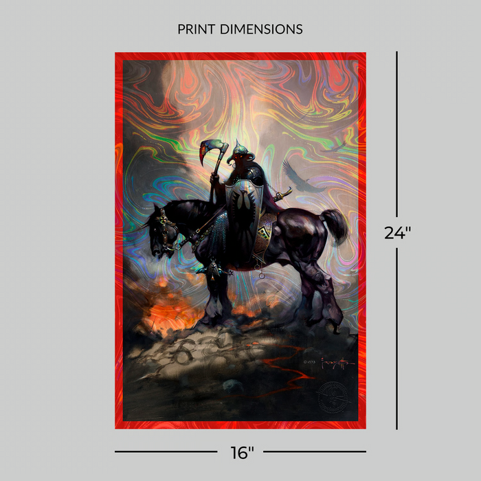 Sideshow Art Print: Death Dealer I - Rainbow Lava Holofoil Litografia