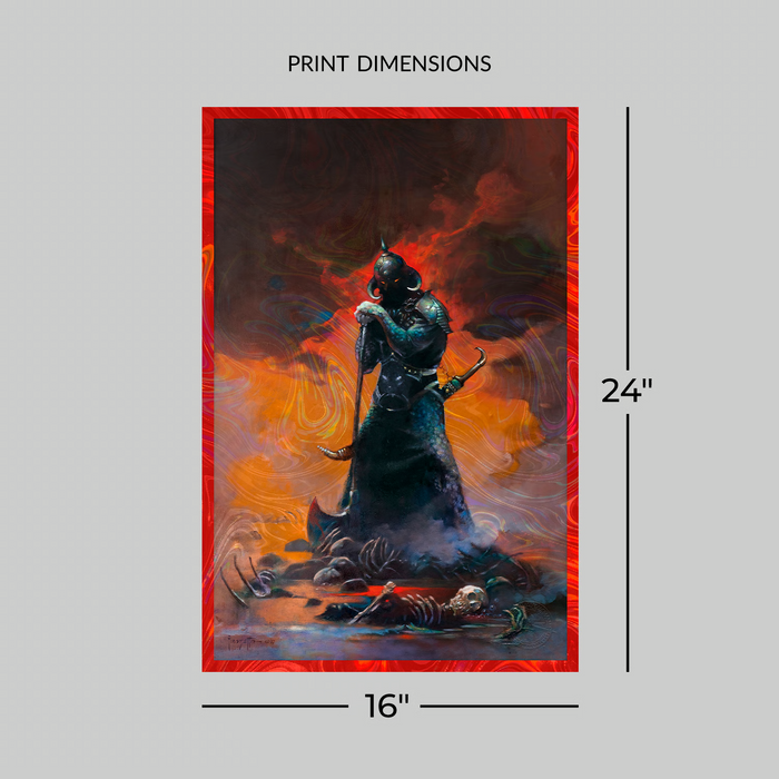 Sideshow Art Print: Death Dealer III - Rainbow Lava Holofoil Litografia