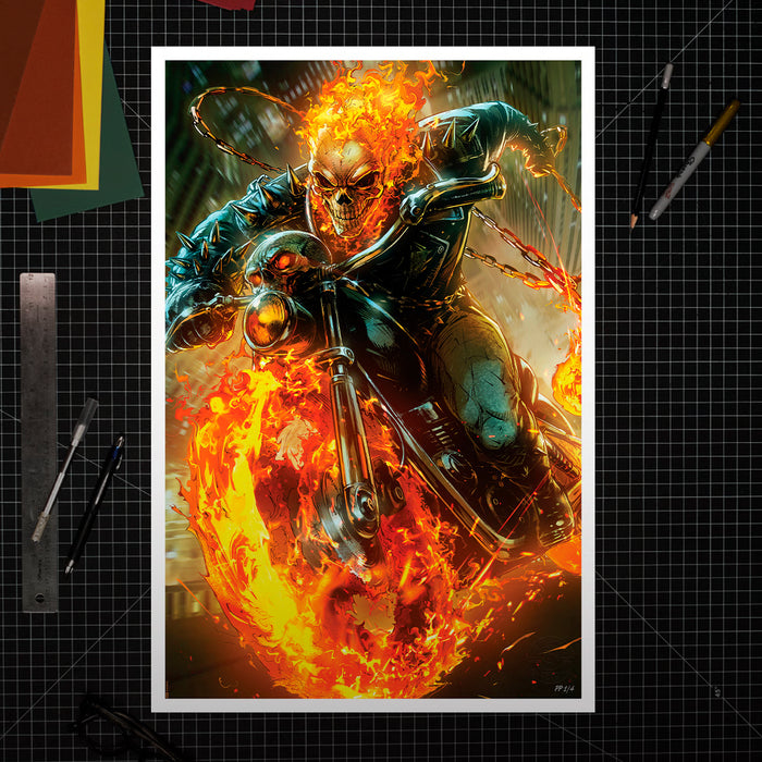 Sideshow Art Print: Marvel Cosmic Ghost Rider Num 4 2018 - Ghost Rider Litografía