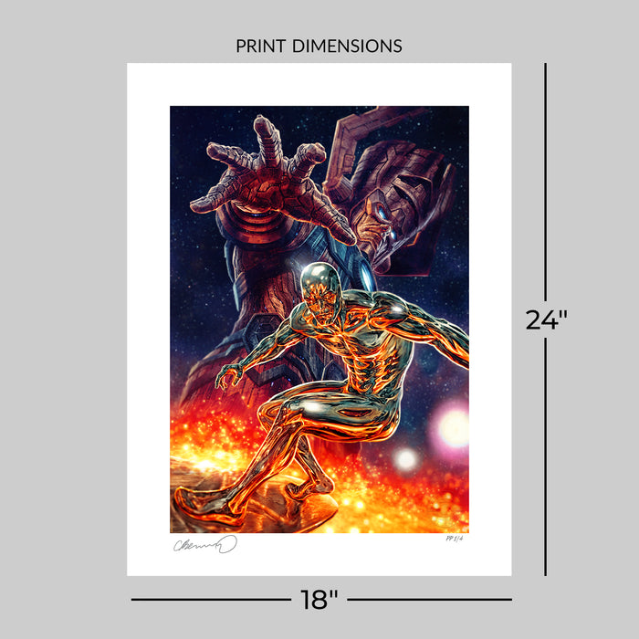 Sideshow Art Print: Marvel - Galactus and the Silver Surfer Litografia