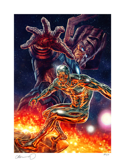 Sideshow Art Print: Marvel - Galactus and the Silver Surfer Litografia