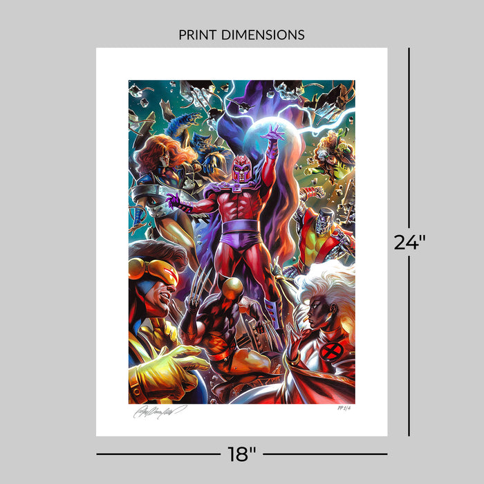 Sideshow Art Print: Marvel X Men - Magneto Maestro del Magnetismo Litografia