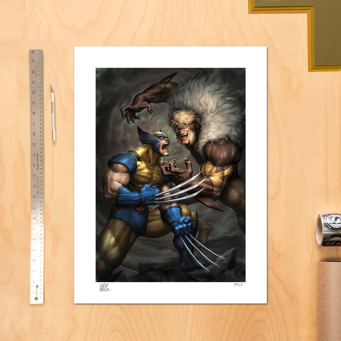 Sideshow Art Print: Marvel Wolverine Num 1 -  Wolverine Vs  Sabretooth Litografia