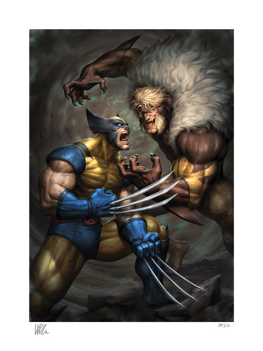Sideshow Art Print: Marvel Wolverine Num 1 -  Wolverine Vs  Sabretooth Litografia