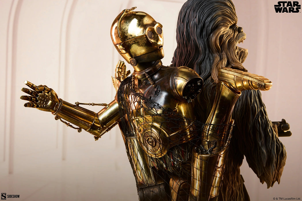 Sideshow Premium Format: Star Wars El Imperio Contraataca -  Chewbacca y C3PO Escala 1/4