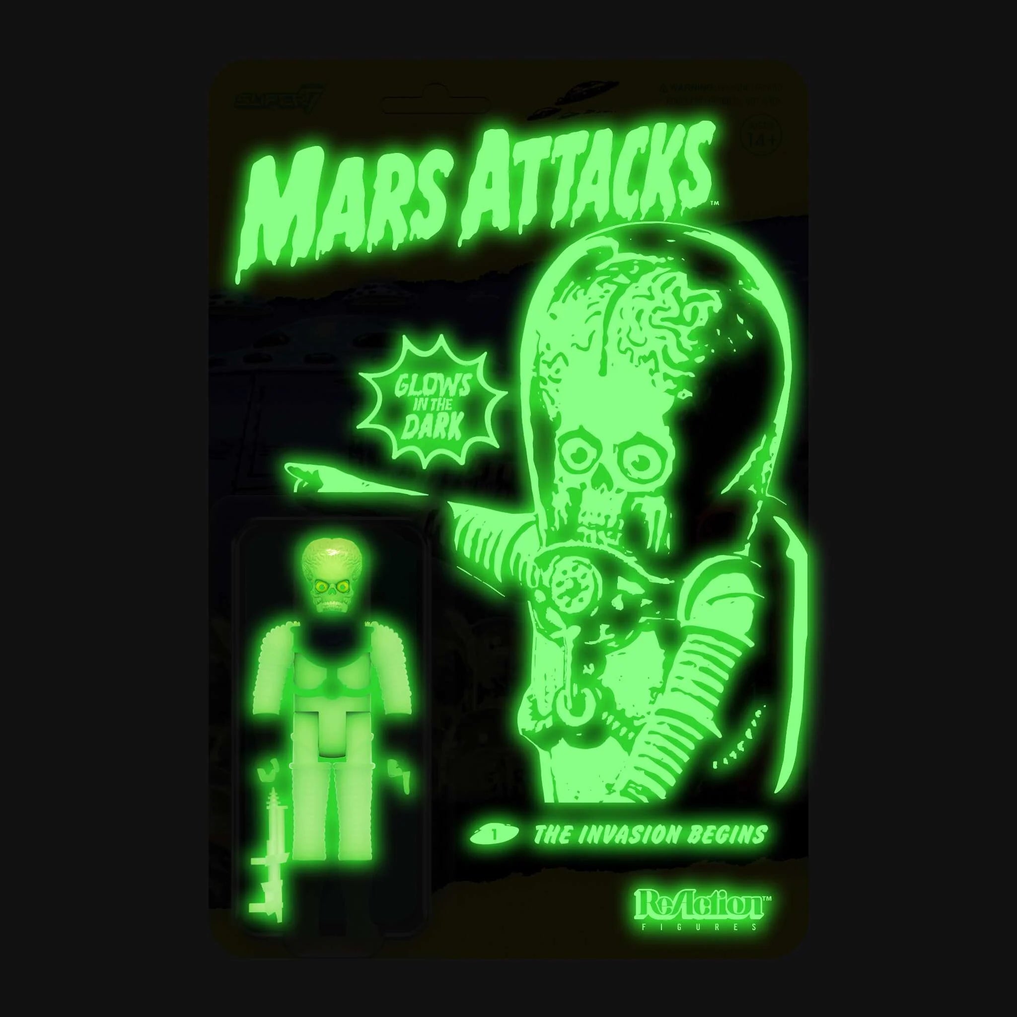 Super7 ReAction: Mars Attacks - La Invasion Comienza Glow