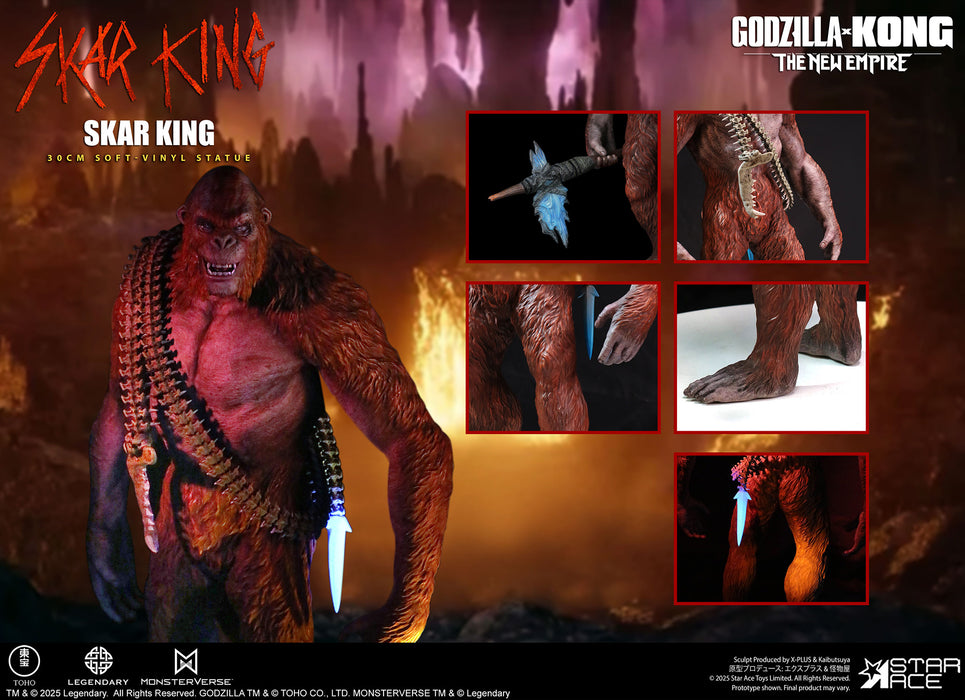 Star Ace Toys Soft Vinyl Series: Godzilla X Kong The New Empire - Skar King 11 Pulgadas