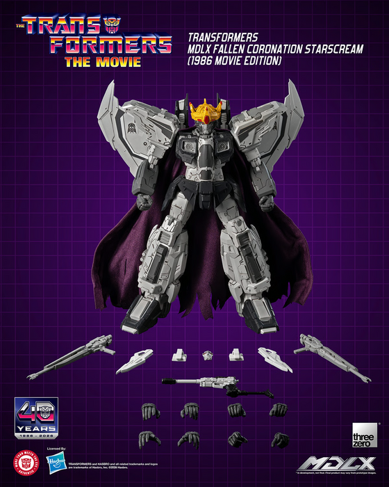 Threezero MDLX: Transformers 1986 Movie Edition - Starscream de la Coronacion Caida 7.8 Pulgadas