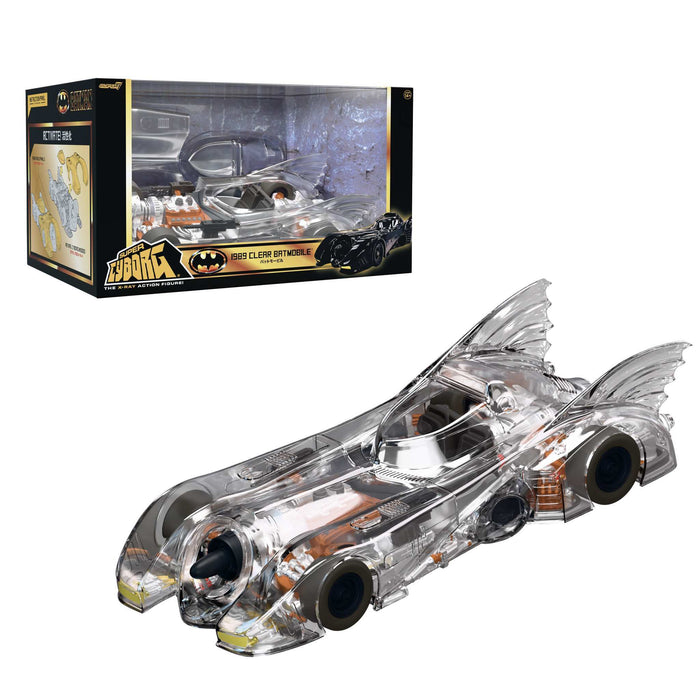 Super7 Super Cyborg: Dc Batman - Batmobile 1989 Clear