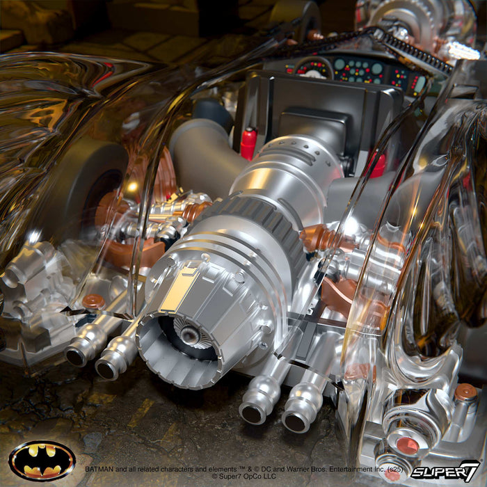 Super7 Super Cyborg: Dc Batman - Batmobile 1989 Clear