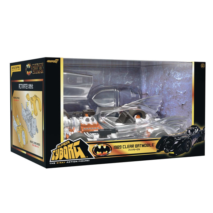 Super7 Super Cyborg: Dc Batman - Batmobile 1989 Clear
