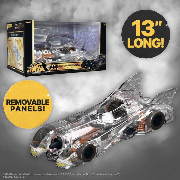 Super7 Super Cyborg: Dc Batman - Batmobile 1989 Clear