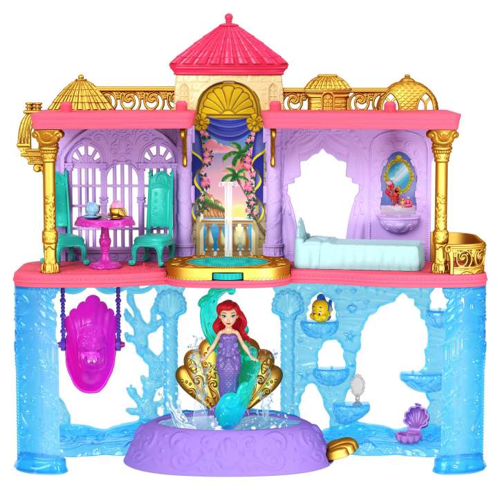 Disney Princess: Casa De Muñecas Castillo Apilable De Ariel Tierra Y Mar