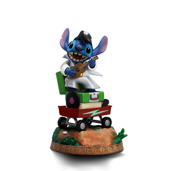Iron Studios: Lilo y Stitch - Stitch Rey Del Rock Version Escala de Arte 1/10