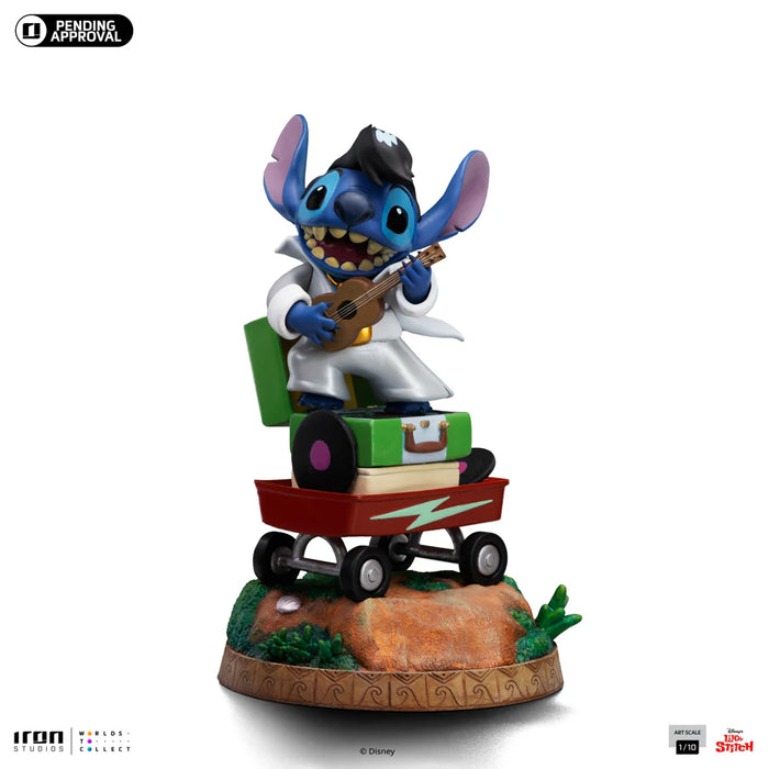 Iron Studios: Lilo y Stitch - Stitch Rey Del Rock Version Escala de Arte 1/10