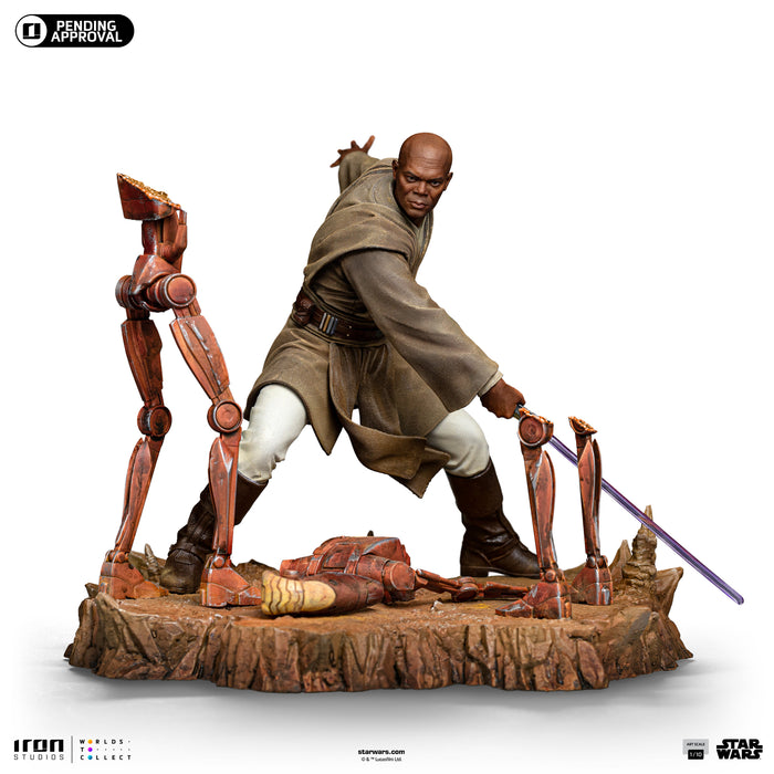 IRON Studios: Star Wars Clone Wars - Mace Windu Escala De Arte 1/10