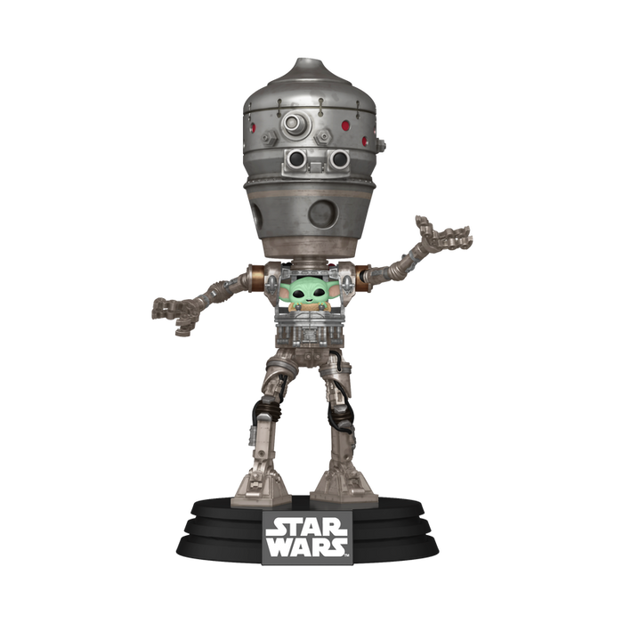 Funko Pop Deluxe: Star Wars The Mandalorian - IG 12 Con Din Grogu
