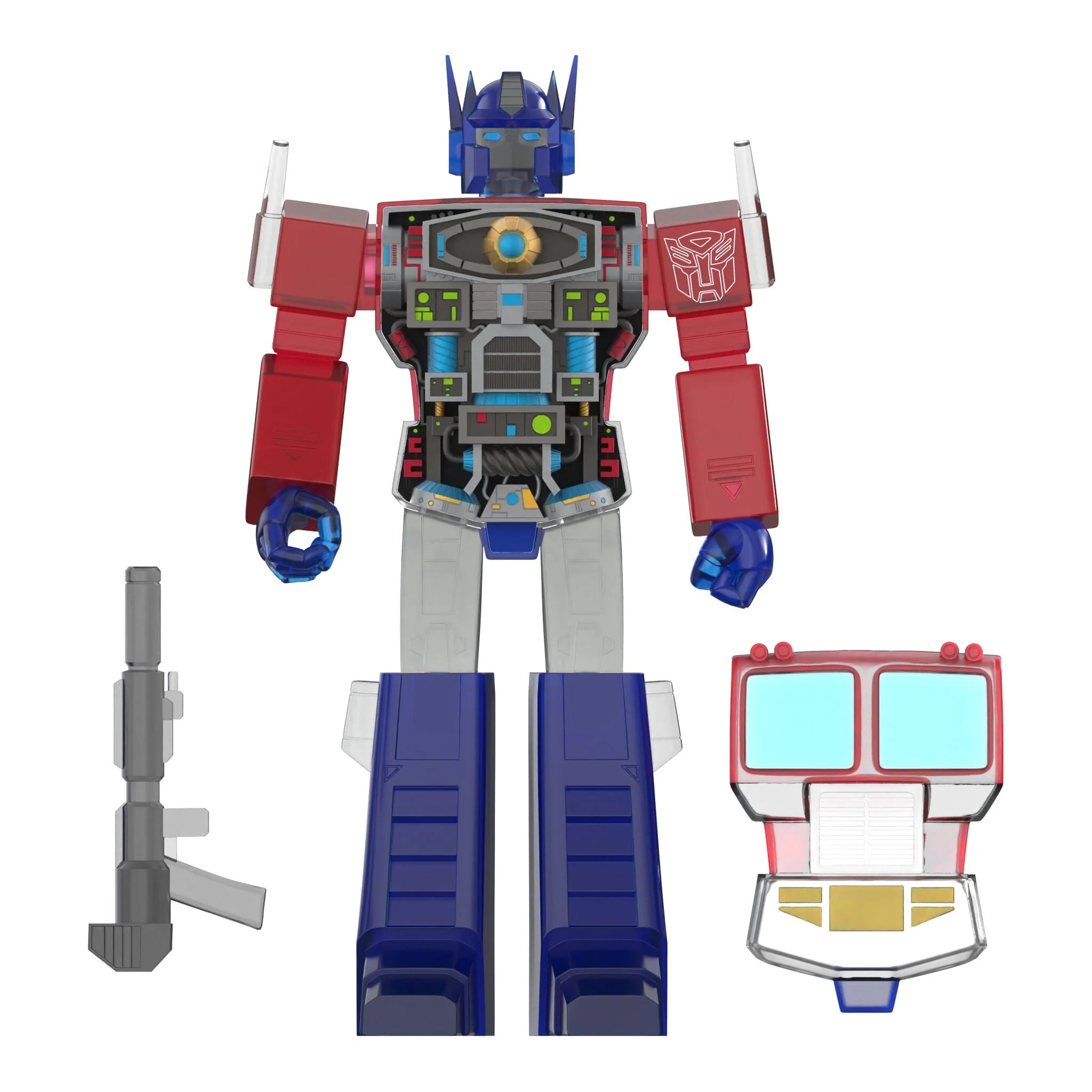 Super7 Super Cyborg: Transformers - Optimus Prime Rojo y Azul