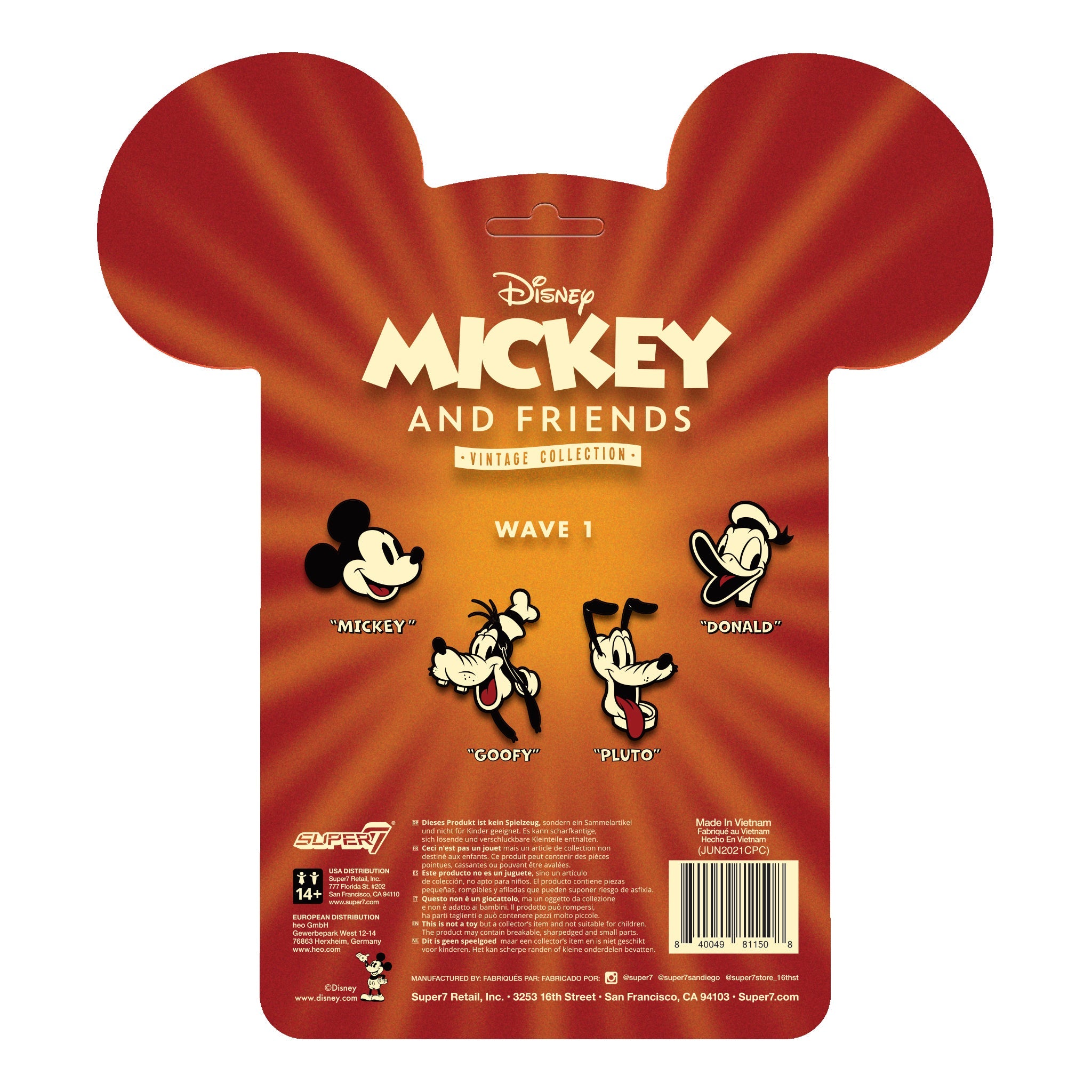 Super7 Reaction: Disney Mickey And Friends Vintage Collection - Pato Donald