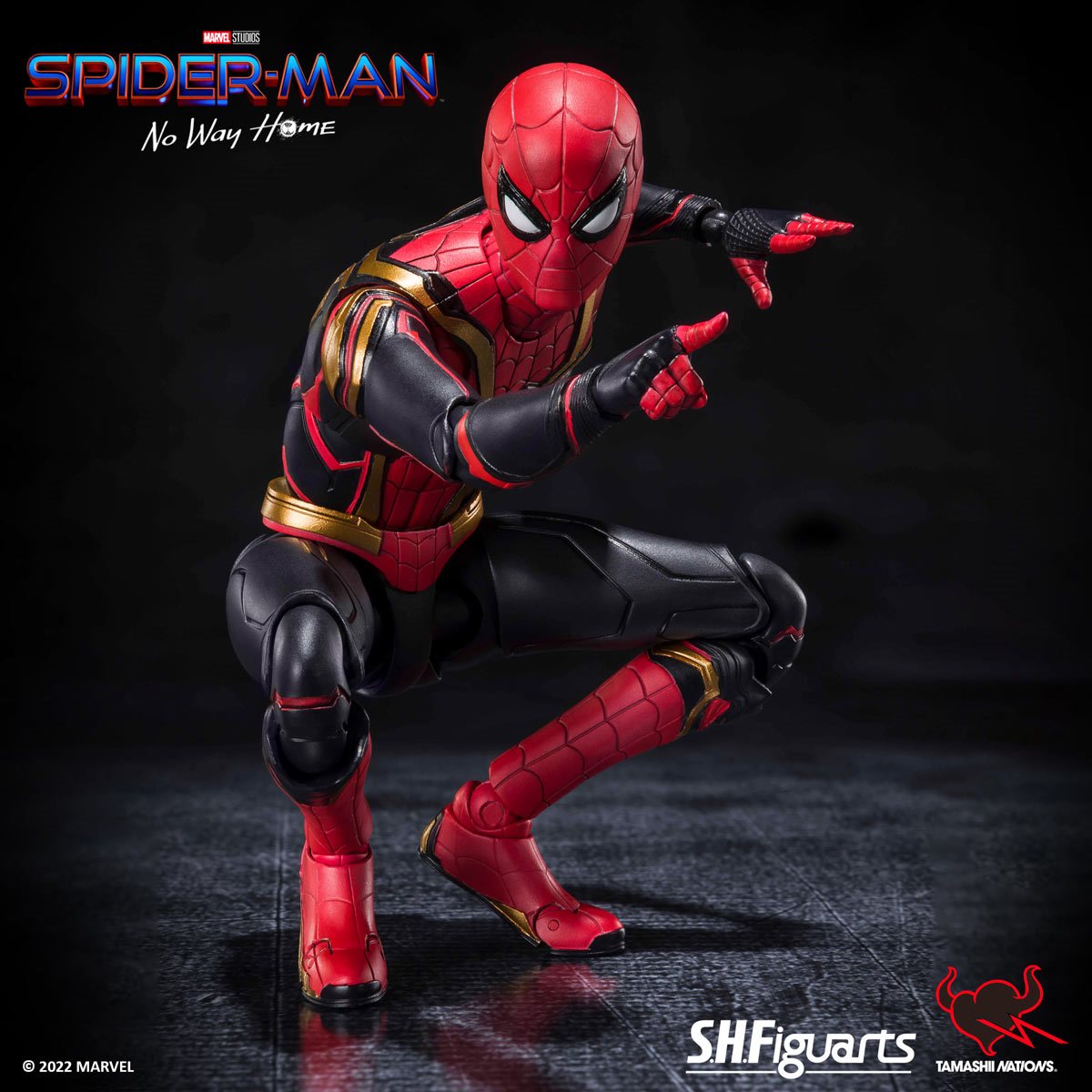 Bandai Tamashii Nations SH Figuarts: Spiderman No Way Home - Traje Integrado Batalla Final Figura de Accion