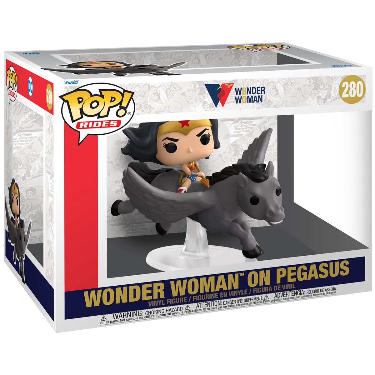 Funko Pop Ride Super Deluxe: DC Wonder Woman 80 - Mujer Maravilla En Pegaso