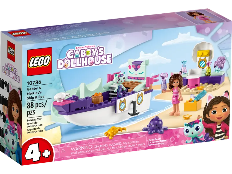 LEGO Gabbys Dollhouse Barco y Spa de Gabby y Siregata 10786