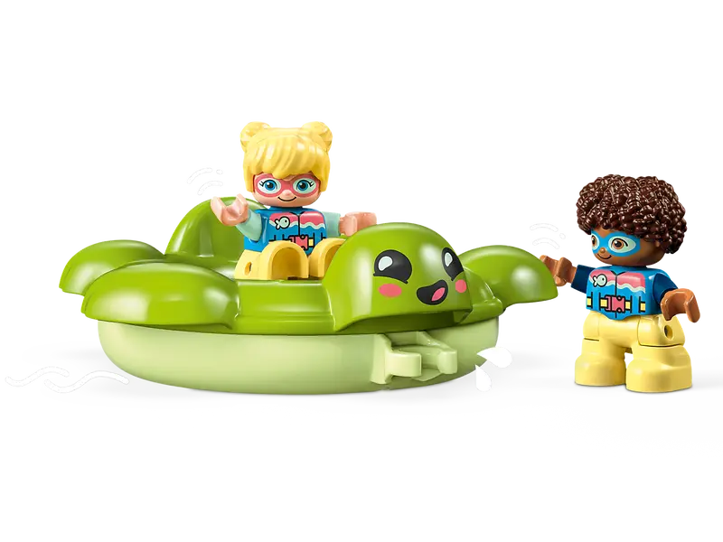 LEGO 10989 Duplo Parque Acuático Juguete para el Baño para Niños a Partir  de 2 Años. Isla Flotante, Tortuga y Estrella de Mar.