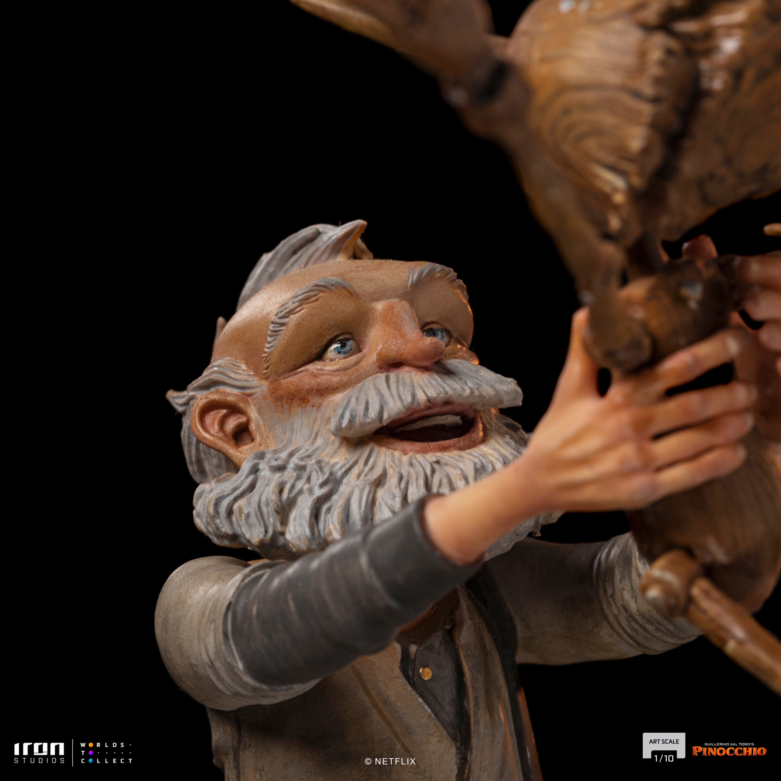 IRON Studios: Pinocchio Guillermo Del Toro - Geppetto y Pinocchio Escala De Arte 1/10