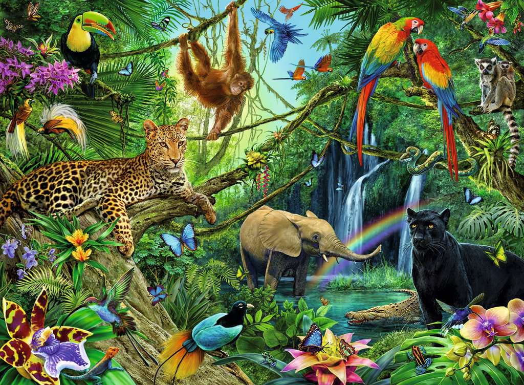 Ravensburger Rompecabezas: Animales de la Selva Kids XXL 200 piezas