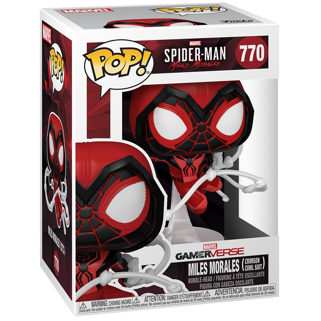 Funko Pop Games: Miles Morales Game - Miles Morales Capucha Carmesi