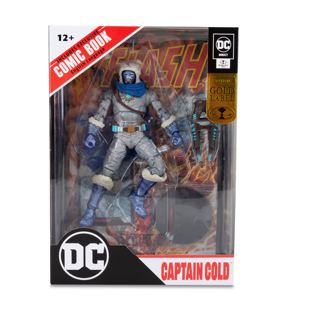 McFarlane Dc Direct: The Flash - Capitan Cold Variante Figura con Comic Gold Label Exclusivo