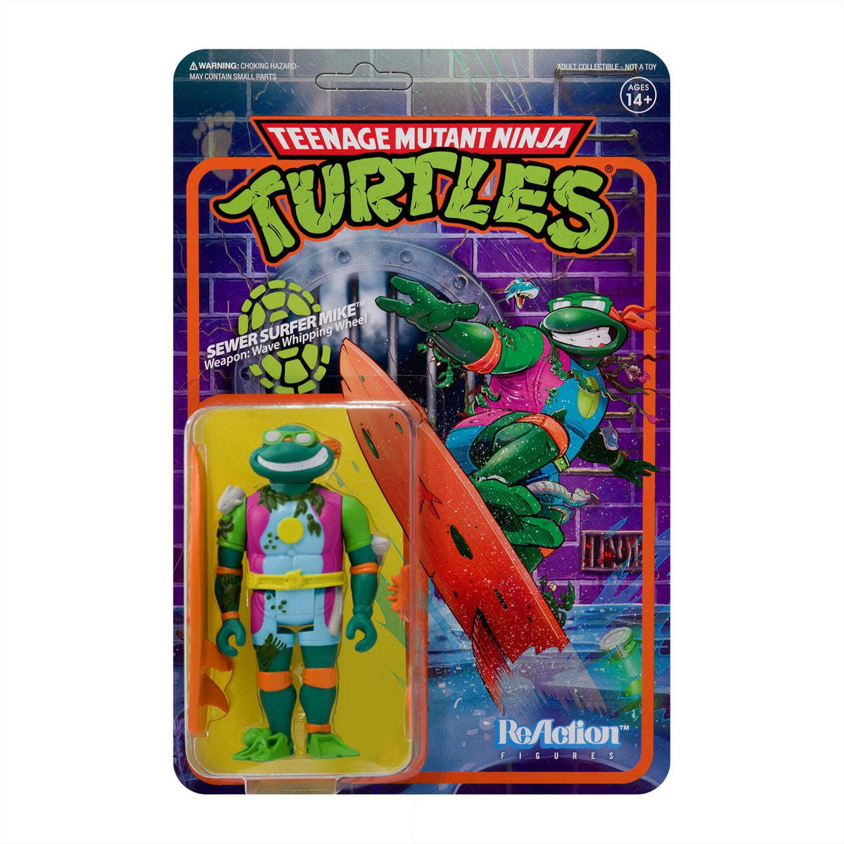 Super7 Reaction: TMNT Tortugas Ninja - Surfista de Alcantarilla Mike —  Distrito Max, image size:1200x1200