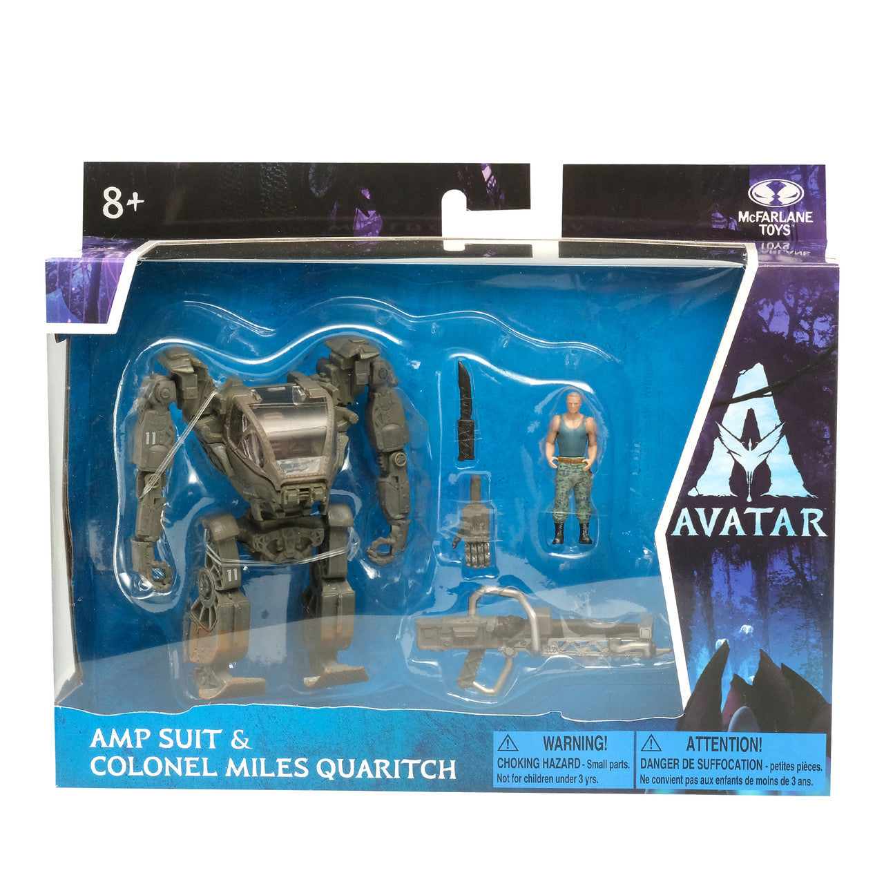 McFarlane Figura de Accion: Disney Avatar - Traje AMP y Coronel Miles Quaritch Deluxe