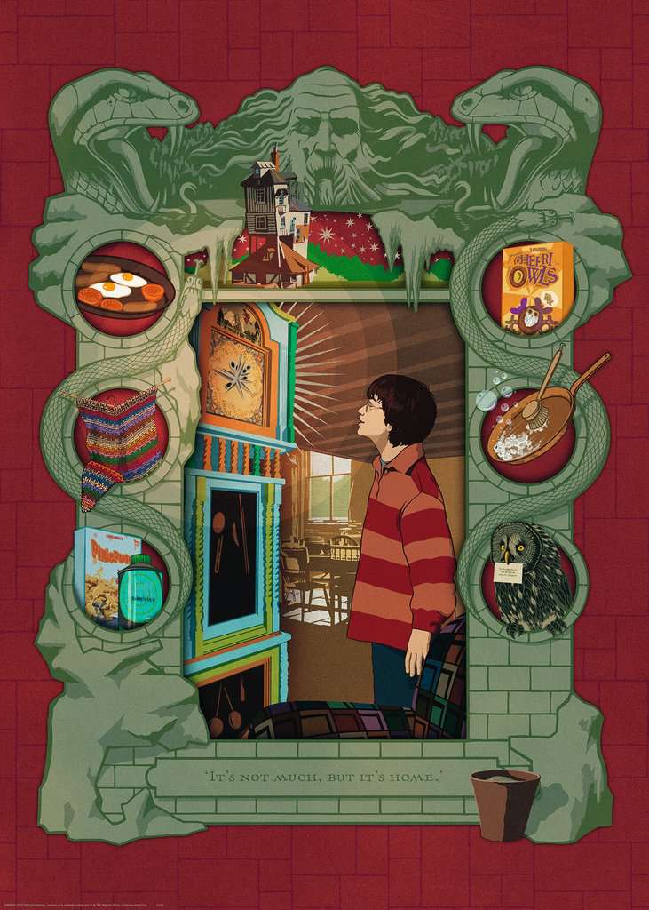 Ravensburger Rompecabezas Adultos: Harry Potter - En casa de la Familia Weasley 1000 piezas